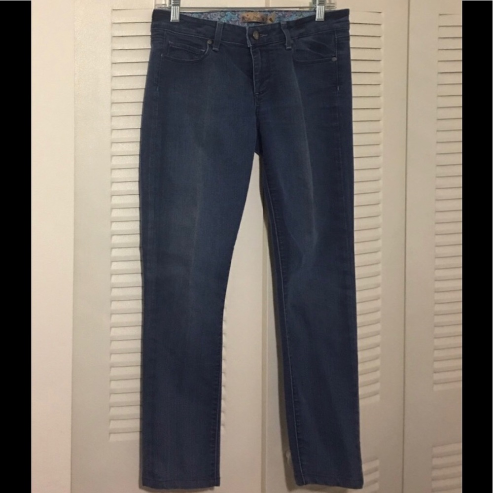 PAIGE SKYLINE SKINNY BLUE DENIM JEANS STRETCH 27